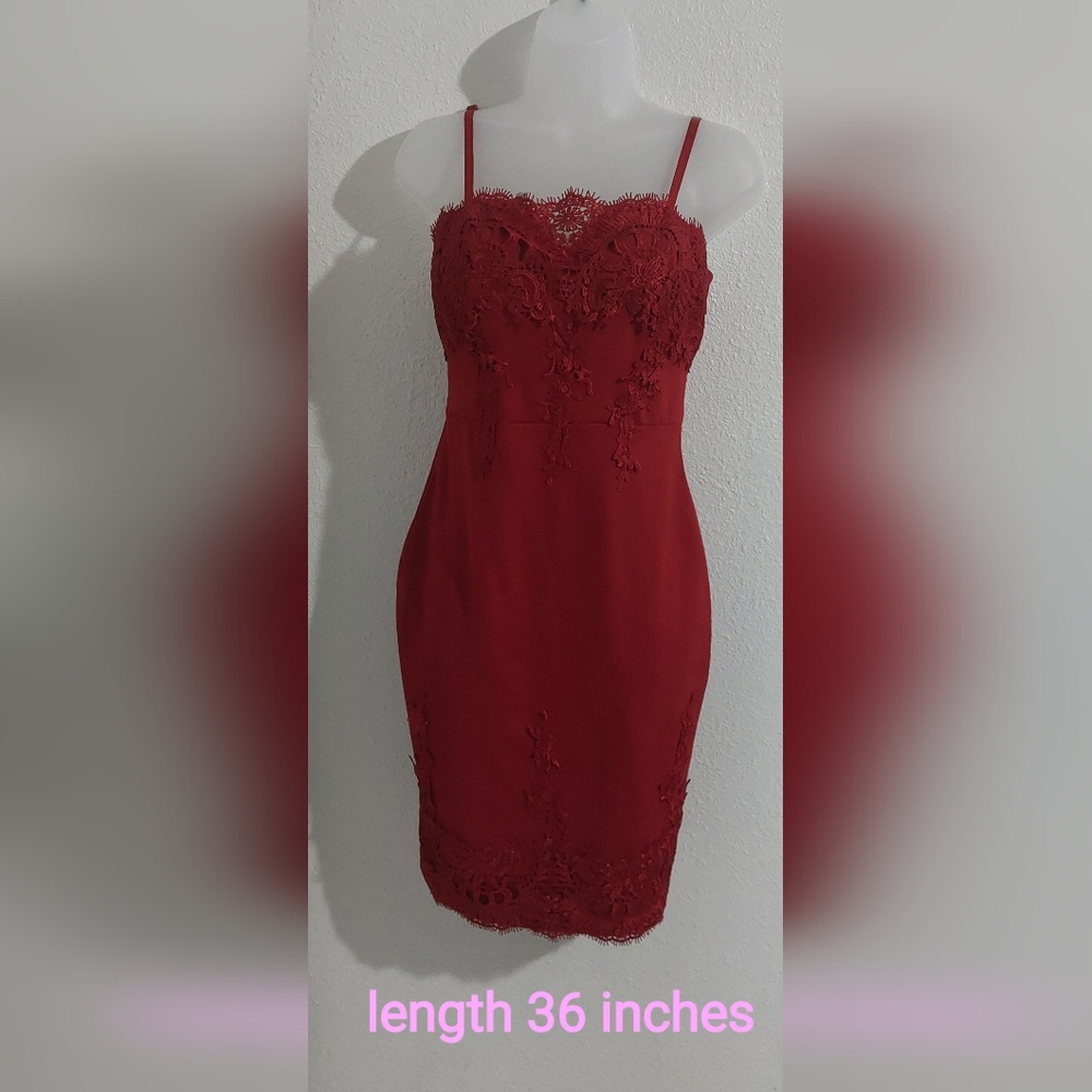 Haute monde dress red/burgundy